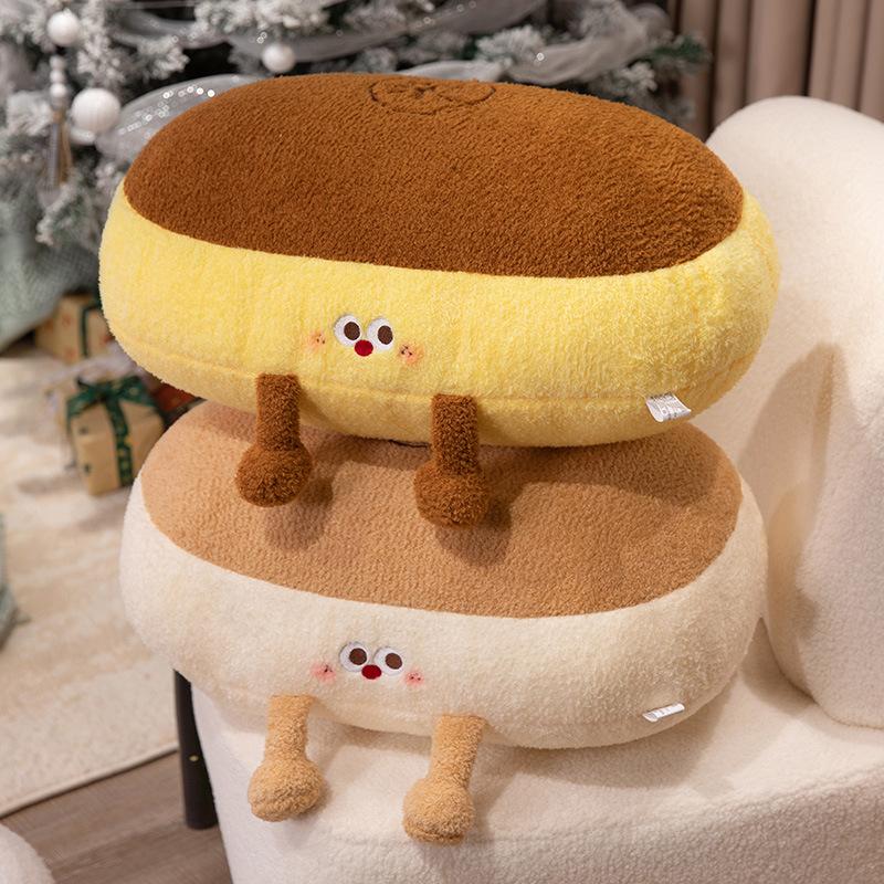 Simulated Cute and Interesting Steamed Buns Shaped Plush Pillow Soft Dolls Office Nap Pillow Decoration Ornaments