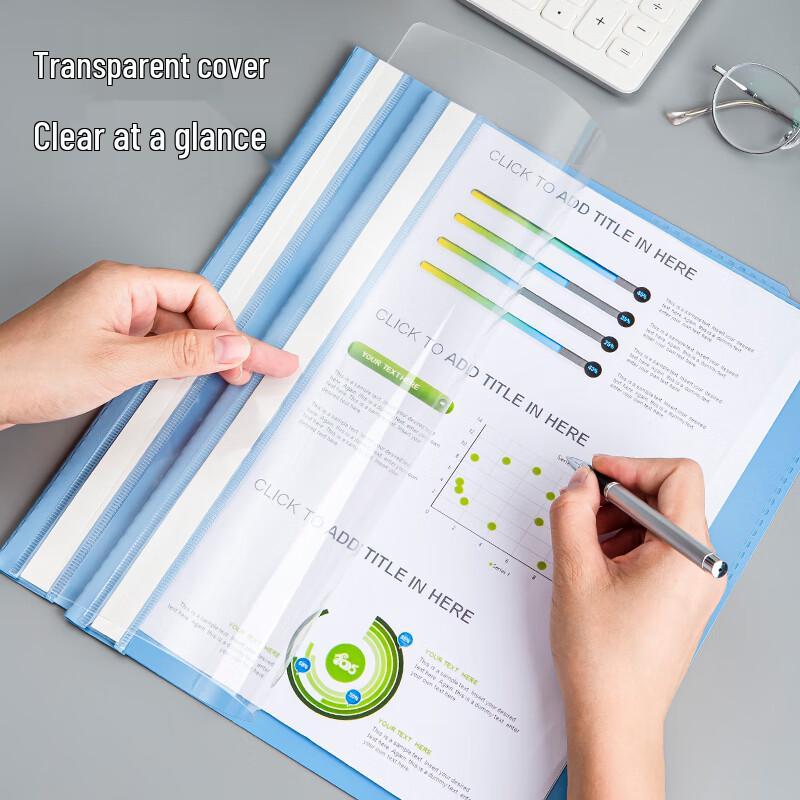 Jin De Li A4 2-Hole Plastic File Binding Strips