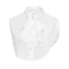 Victorian Style Shirt Collar Enhancers Ruffled Front Detachable Blouse False Collar Layering Crop Top for Stylish Outfit