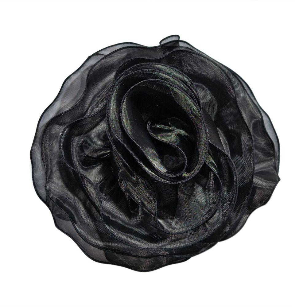 Fabric Artificial Rose Flower Patch 27CM Chest Flower Fashion Brooch