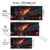 Sunset Cityview Mouse Pad Large Computer Office Game Table Mat XXL Rubber Anti-slip Stitched Edges Keyboard Mats Long Desk Pads