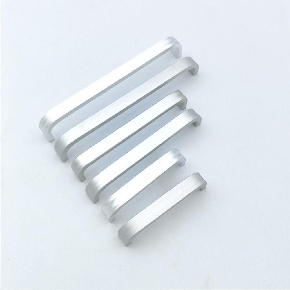 Алюминий Цинк Цинковый сплав Мебельная ручка Серебристые дверные ручки Дверной шкаф Прямая ручка Ящик