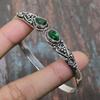 Хром-диопсид, драгоценный камень, твердый браслет ручной работы из стерлингового серебра 925 пробы, регулируемый ювелирный браслет-манжета