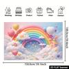 Rainbow Cloud Cabin Background Wall with Macaron Balloon and Nebula - Suitable for parties  photography  decoration  weddings