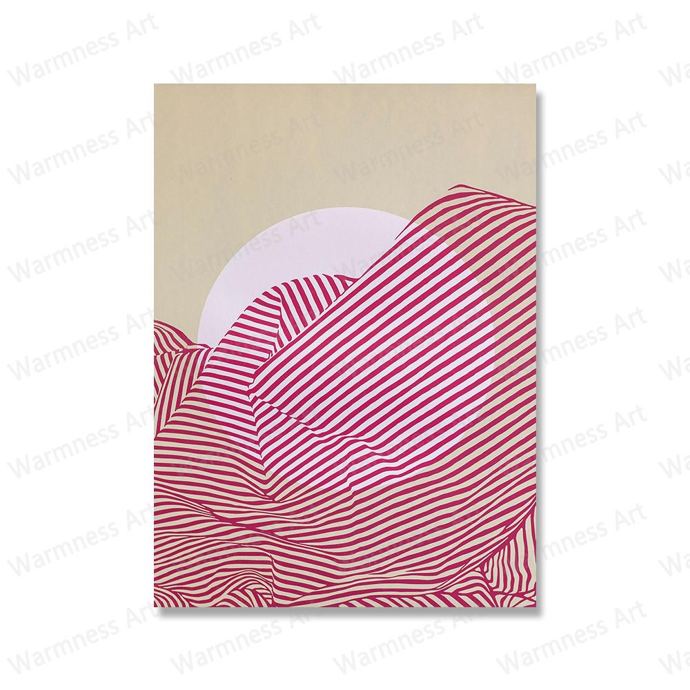 Абстрактная Пейзажная Живопись На Холсте Настенное Искусство Постеры и Принты Солнечные Горы Современные Скандинавские Картины для Украшения Гостиной