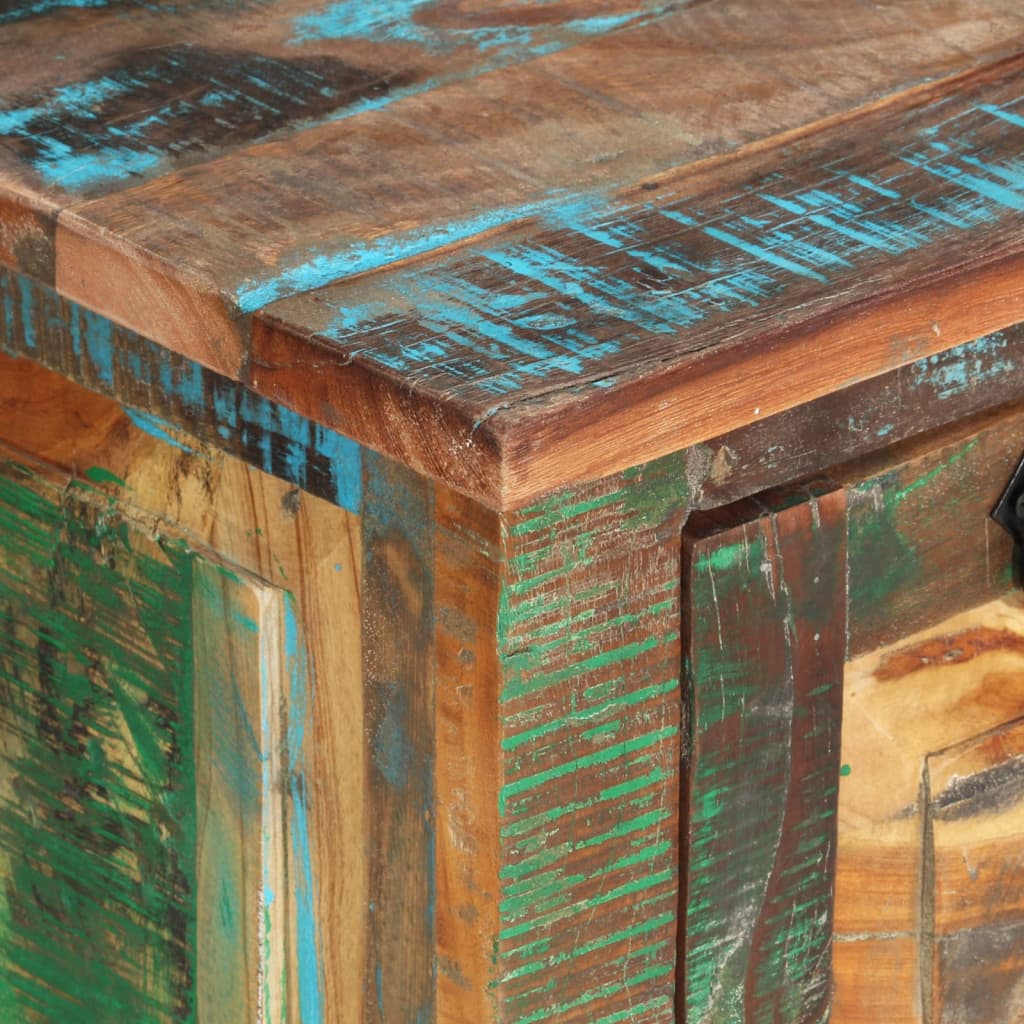 Vintage Solid Reclaimed Wood Shoe Bench