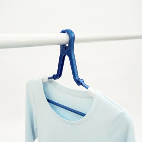 Towa Sangyo LST Laundry Select Shoulder Slide Grip Laundry Hanger, Blue, Approx. 39 X 1.5 X 22.3 Cm, Pack of 3, Product Number 24844
