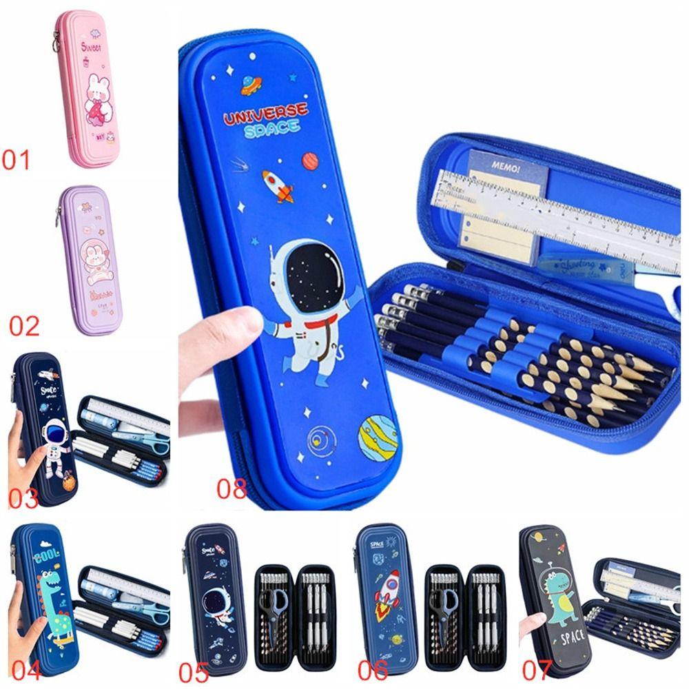 Канцелярская коробка большой емкости, водонепроницаемая коробка для карандашей, пенал для хранения, пенал для астронавтов, для мальчиков и девочек