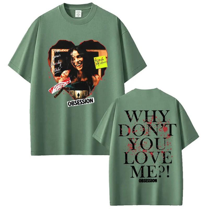 Obsession Horror Graphic Tee Men - Streetwear Cotton Short Sleeve T-Shirt In Multiple Colors