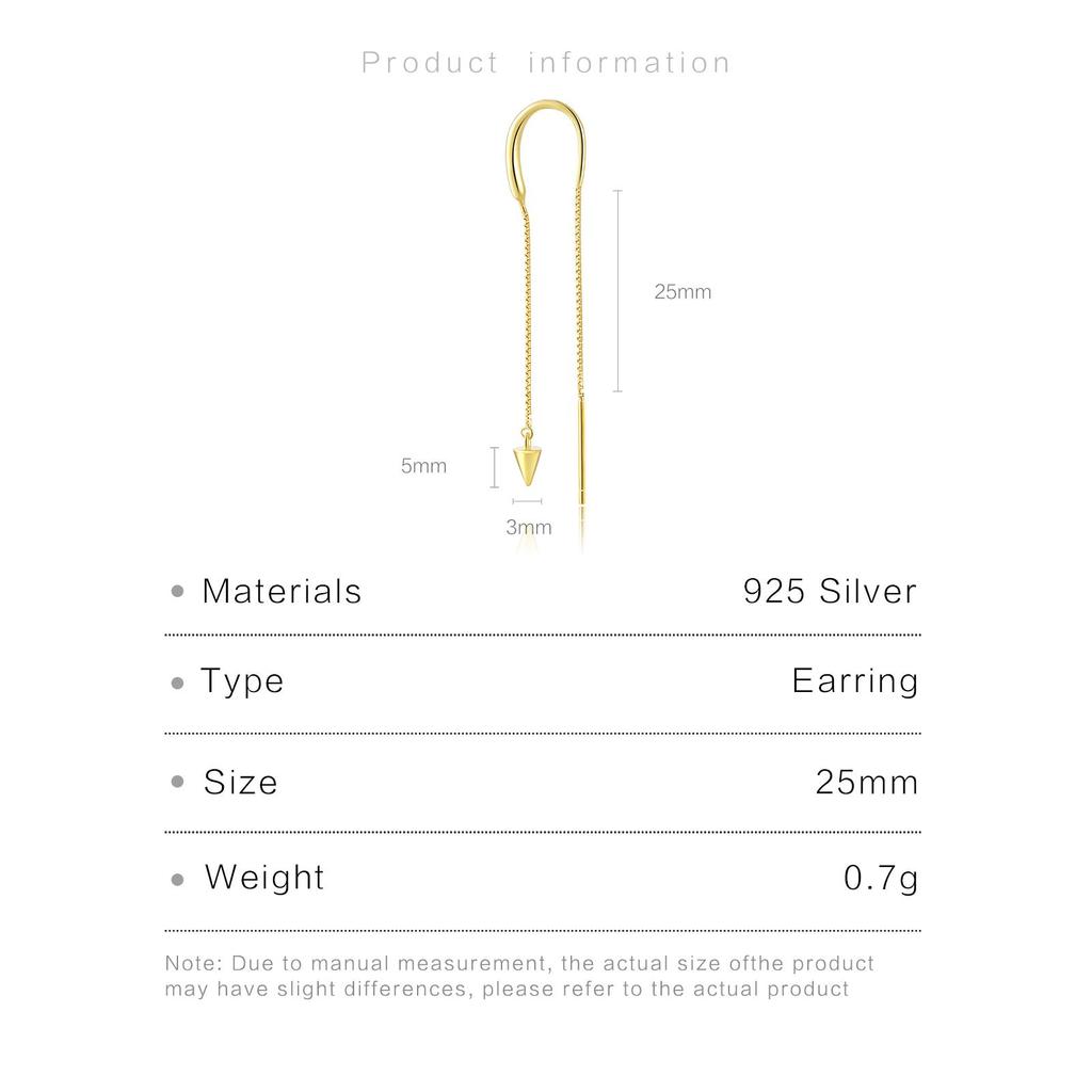 ANDYWEN Стерлингового серебра 925 пробы, булавка-цепочка с нитью, серьги-капли, пирсинг Pendiente, ювелирные изделия