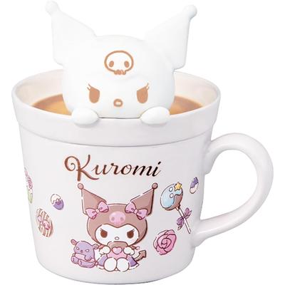 Кружка Sanrio Art 3D с крышкой 12 x персонаж "Latte Kuromi", прибл.. 230 мл, Прибл.. 13см, Посуда, Товары, Фиолетовый, san4551-4