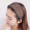 Temperament Lace Korean style Retro Crystal Flower headwear Wide edge headband Embroidery hairband