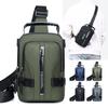 Multifunction Crossbody Bag Men USB Charging Chest Pack Short Trip Messengers Chest Bag Waterproof Large Capacity Shoulder Bag