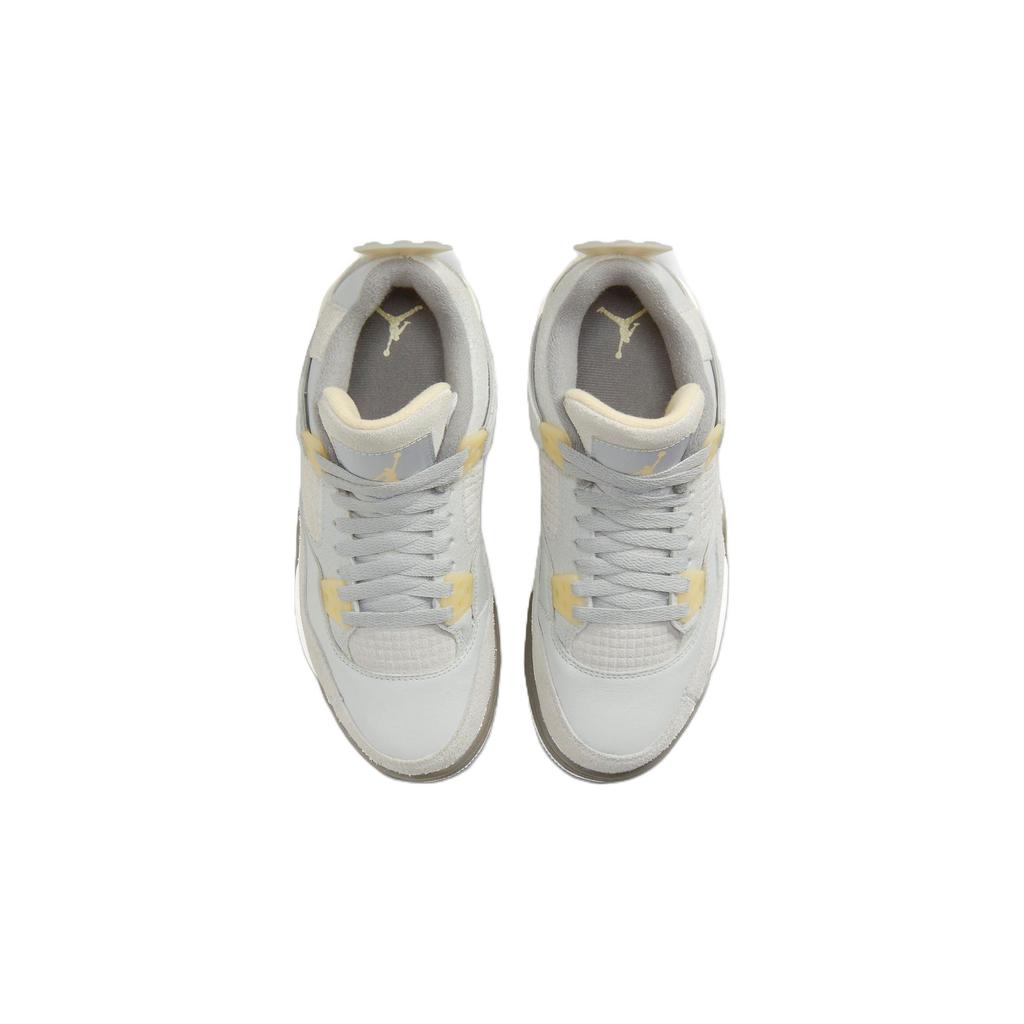 Детские кроссовки Air Jordan 4 Retro SE Craft GS Photon Dust серые бледно-ванильные с белым DV2262-021