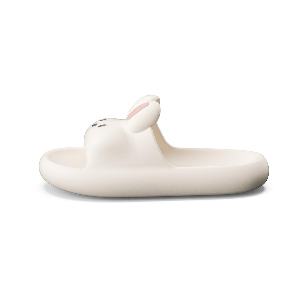 Детские тапочки с рисунком кролика, увеличенная толстая подошва, домашние тапочки для улицы, удобные мягкие детские домашние тапочки