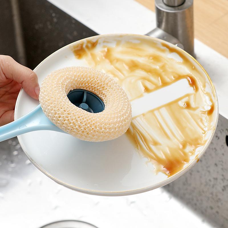 Long handle pot brush Kitchen cleaning brush Household decontamination does not hurt the pot Washing dishes Brush pot brush
