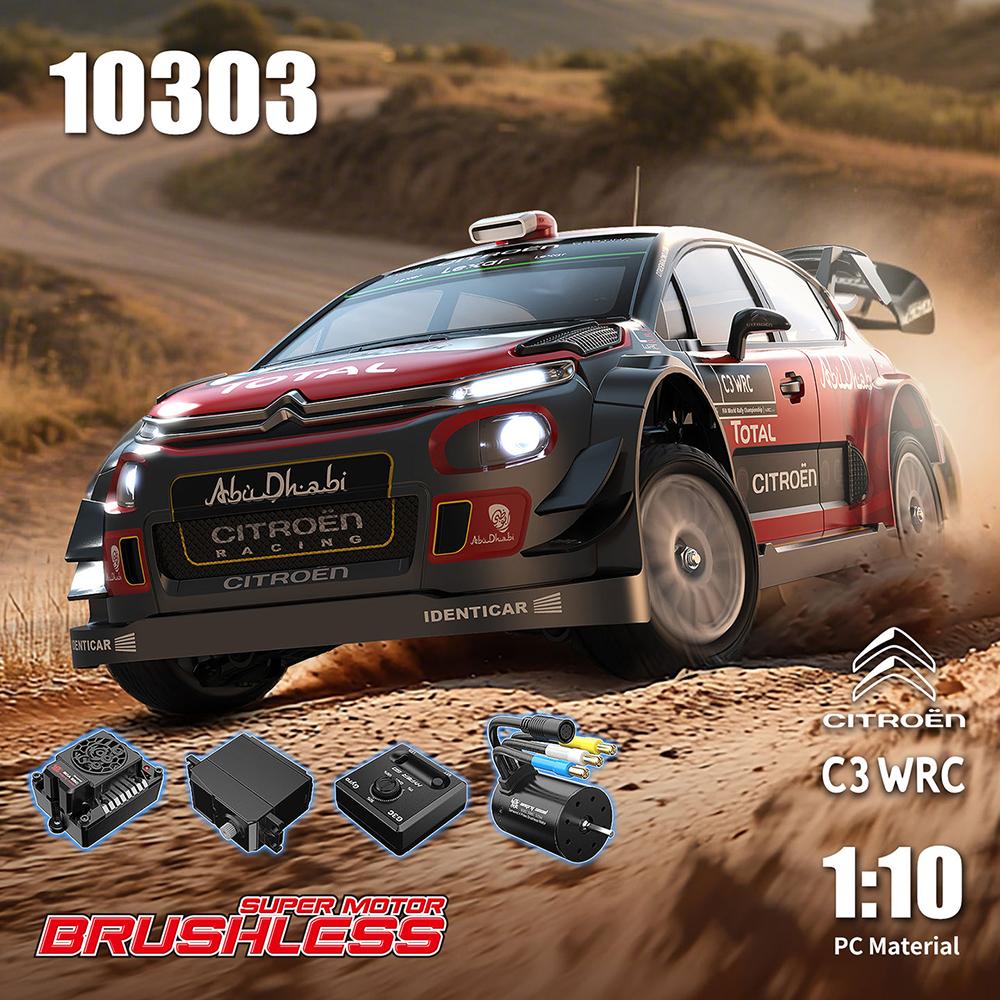 AAXX1 MJX Hyper GO 10303 WRC C3 Brushless RTR 1/10 RC Electric Remote Control Model Car Rally Racing Adult Children's Toys
