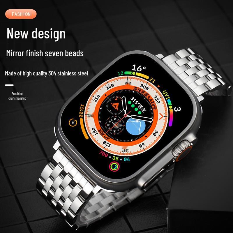 Совместимый стальной браслет-бусины для Apple Watch