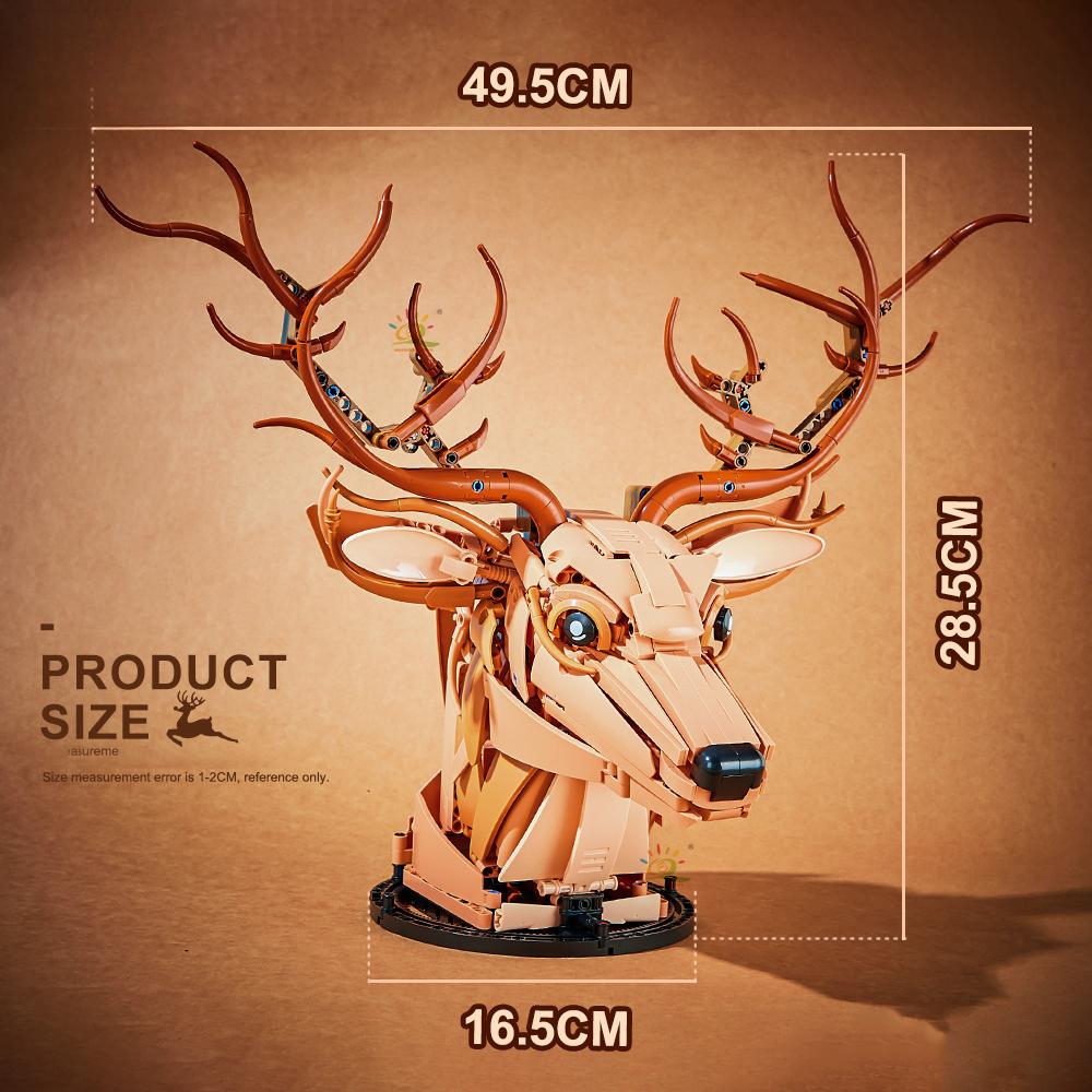 Креативная модель головы орла, волка, оленя, строительные блоки, подвеска для животных, настенный декор, настенная скульптура, игрушка для домашнего декора