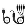 Разветвитель USB Type C для зарядки, многофункциональный кабель для зарядки 4 в 1, разветвитель USB на 4x Type C, кабель синхронизации данных, кабель USB C
