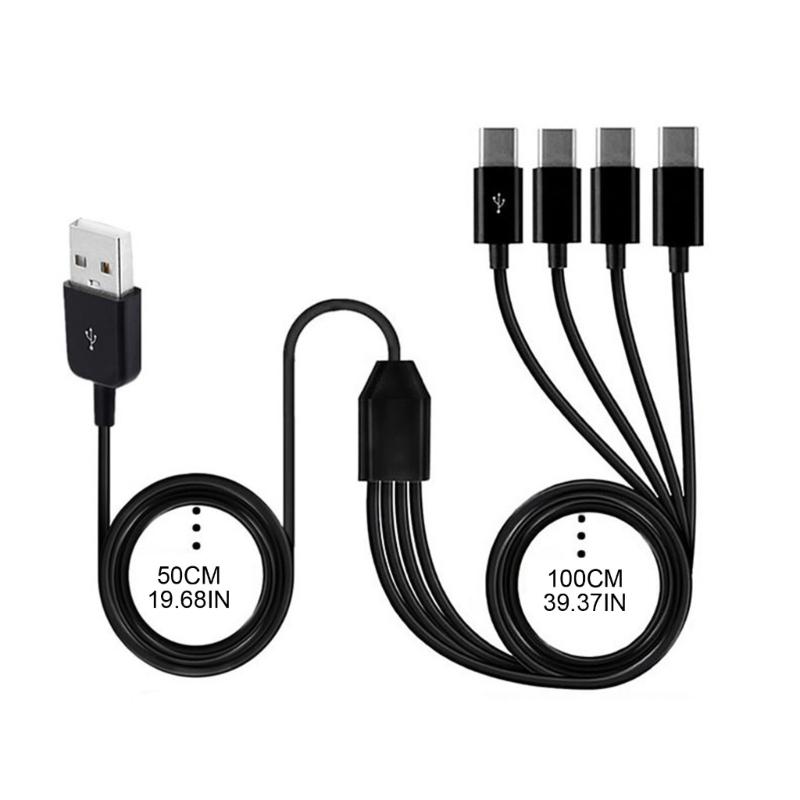 Разветвитель USB Type C для зарядки, многофункциональный кабель для зарядки 4 в 1, разветвитель USB на 4x Type C, кабель синхронизации данных, кабель USB C