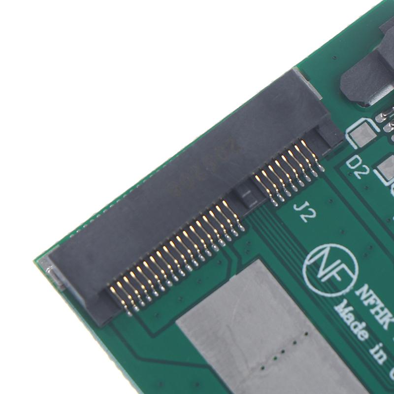 Half Height Msata Mini Pcie Ssd To 2.5'' Sata3 6.0Gps Adapter Converter Card
