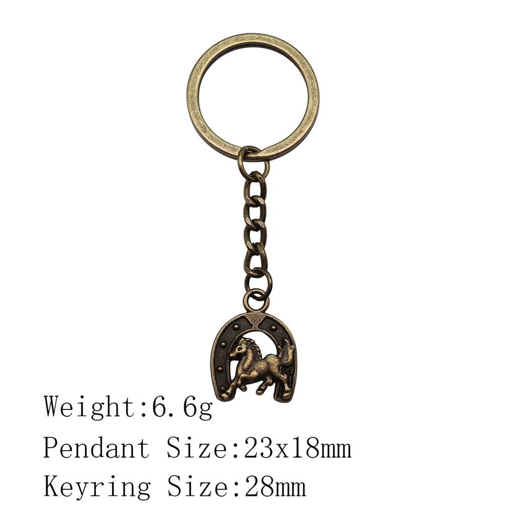 Металлический брелок в виде головы лошади/единорога - 52x51 мм, 19,9 г, Идеально подходит для сумок и домашнего декора