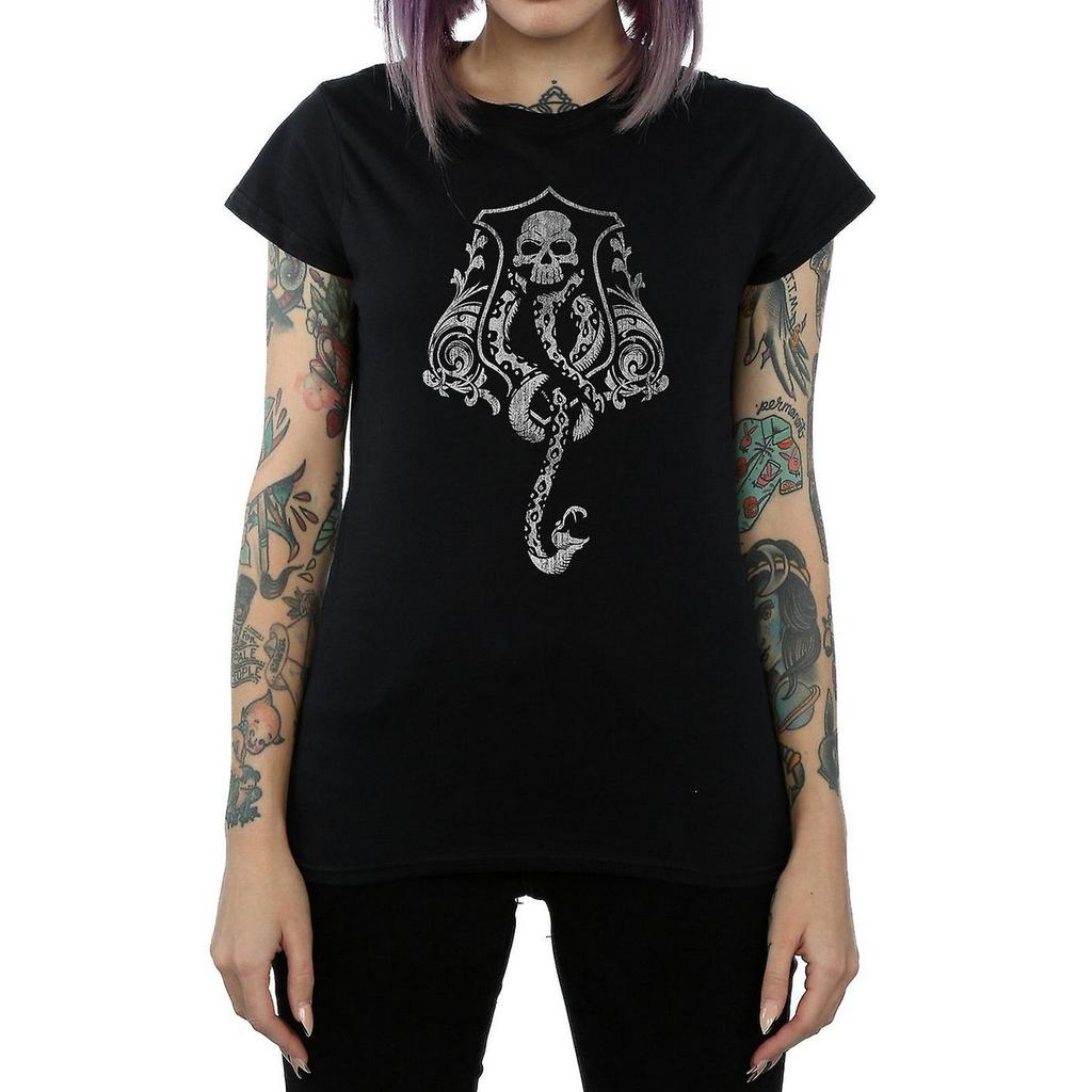 Harry Potter Womens/Ladies Dark Mark Cotton Logo T-Shirt