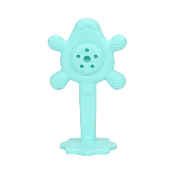 Детская погремушка, игрушка для прорезывания зубов, погремушка из пищевого силикона для младенцев, удобная для захвата, чистая, развивает моторику, развивает сенсорные навыки у малышей