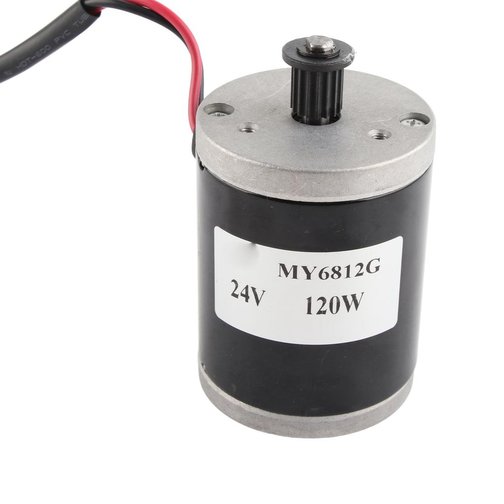 Electric Bike Motor DC 24V 120W Aluminium Alloy Low Noise Pure Copper Coil Brushed Electric Motor