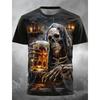 Fire Reaper Designer Gothic Men's 3D Print T Shirt Tee Party Street Short Sleeve Crew Neck Shirt Summer Spring Clothing Apparel