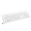 ELECOM Washable Wireless Keyboard Waterproof IPX5 Compatible Membrane Full Size with Numeric Keypad Antibacterial White TK-WS02DMKWH