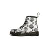 Dr. Martens 1460 Junior Full Print Polka Dot Mid-Top Casual Zip Boots Waterproof Durable Childrens Leather Boots Kids Boots Black White 27071009