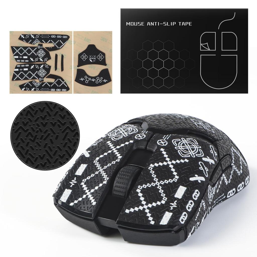 IMMOENUC Mouse Grip Tape Applicable 8KHz Wireless Mouse Tape PVC Material Color Seal Absorbs Skin Sweat and Prevents Slip Viper/Viper Ultimate/Viper