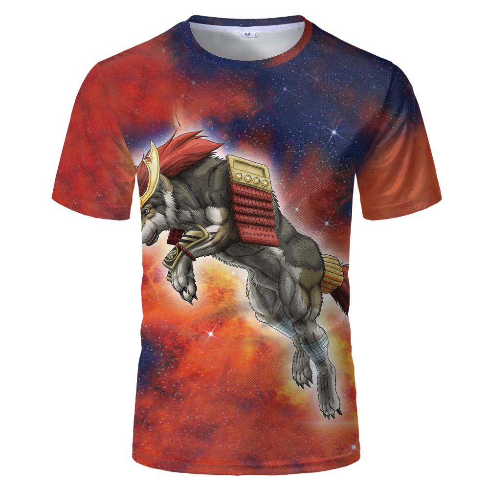 2023 Fun Newest Harajuku Wolf 3D Print Cool T-shirt Men/Women Short Sleeve Summer Tops Beauty T Shirt Fashion Animal Tees