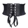 Women Fashion Stretch Belt Tassels Elastic Buckle Wide Dress Corset Waistband