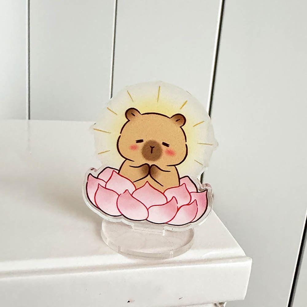 Акриловая подставка для карточек с капибарой, вдохновляющий держатель для обучающих заметок, акриловая подставка для карточек с героями мультфильмов