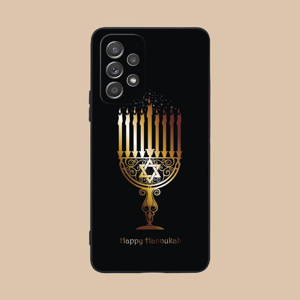 Еврейский чехол для телефона Ханука для Samsung Galaxy M55 54 42 35 34 33 32 23 22 15 14 13 12 F55 5G Цветной чехол Красивый Роскошный