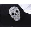 6 Pieces DIY Skull Rhinestone Patch Appliques Iron On Bags Clothes Sewing