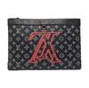 [Б/У] Сумка-клатч Have A Vuitton Day с вышитым логотипом и монограммой, на молнии - Очень хорошее состояние #1R2OG0R