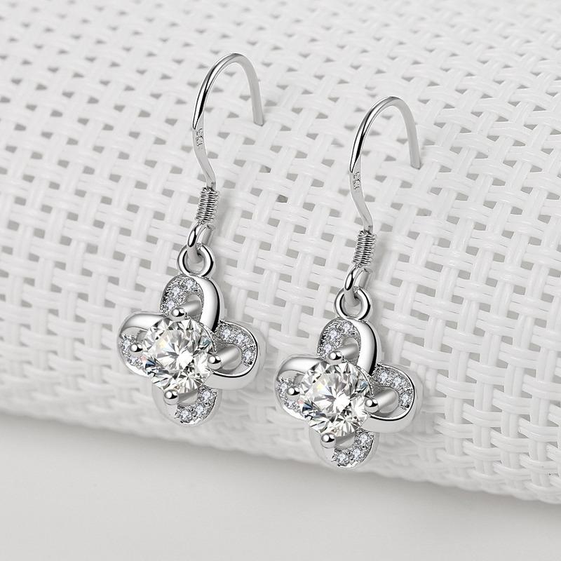 Lindon Copper Alloy Zircon Earrings Drop Earrings For Women Wedding Party Gift