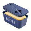 1pc New Butter Container Box with Knife Simple Restaurant Sealed Storage Box Cheese Box Butter Slicer Butter Dish Home Tableware