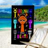 proof beach towel with a Sprunki7 pattern - soft,absorbent,quick-drying,machine washable - perfect for swimming,camping,bathing
