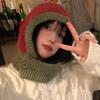 Japanese Retro Hat Women Scarf Winter Hat and Neck Cold Proof Warm Knit Cap Female Fashion Color Matching Women's Hats