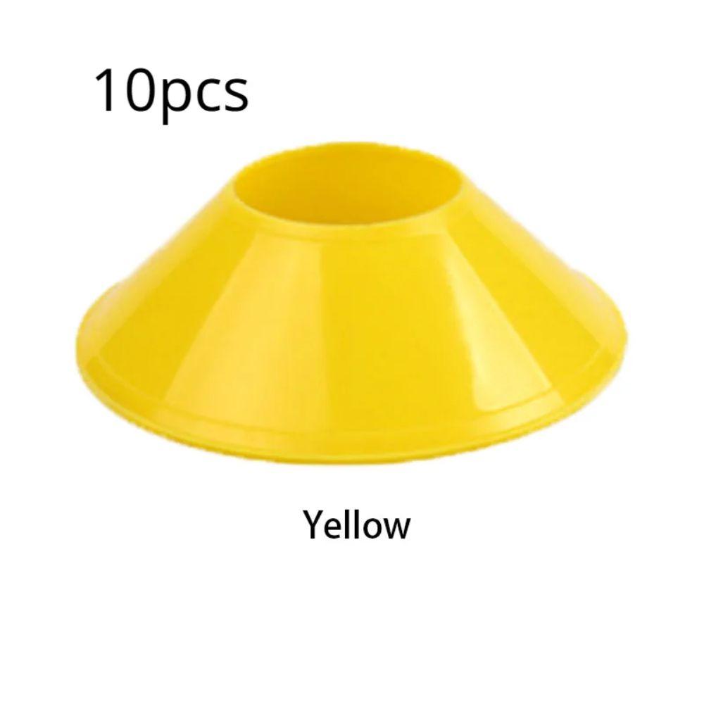 10pcs Disc Cone Set Soccer Training Sign Discs PE Pressure Resistant Cones Marker  Outdoor Training