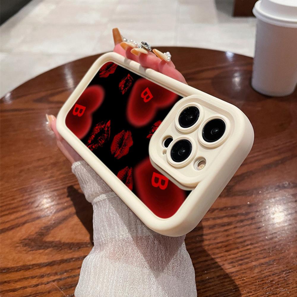 LZ22 Lips Kiss Digital Design силиконовый чехол для телефона Samsung A15 A35 S24 S23 Ultra S22 S21 Plus S20 A05 A06 A54 A55 A53 A14 M15 противоударный задний чехол