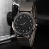 Men Women Watch with Conceptual Numbers Display Dial Simple Quartz Watches Ladies Clock Female Vintage Fashion Reloj Wristwatch