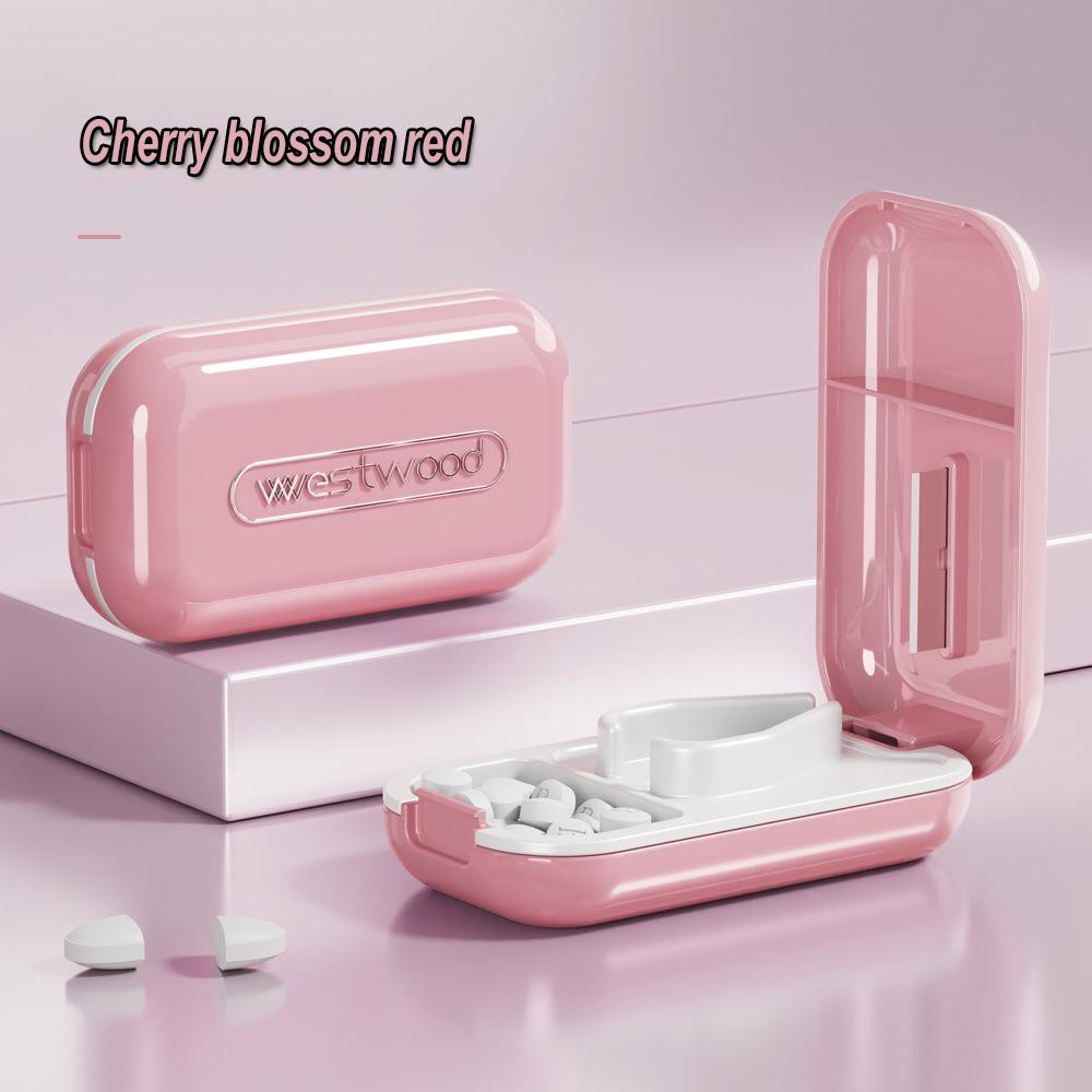 Кейс для таблеток для здоровья Четверть таблетки Резак Коробка для хранения Портативный Таблетки Лекарство Пыленепроницаемый Разделитель для маленьких таблеток и больших