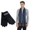 Men's Plaid Scarf and Glove Set