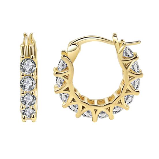 1 пара сережек-хаги с кубическим цирконием, U-образные, маленькие, контрастного цвета, полированные металлические серьги, серьги-гвоздики для хряща, повседневные украшения для свиданий и вечеринок